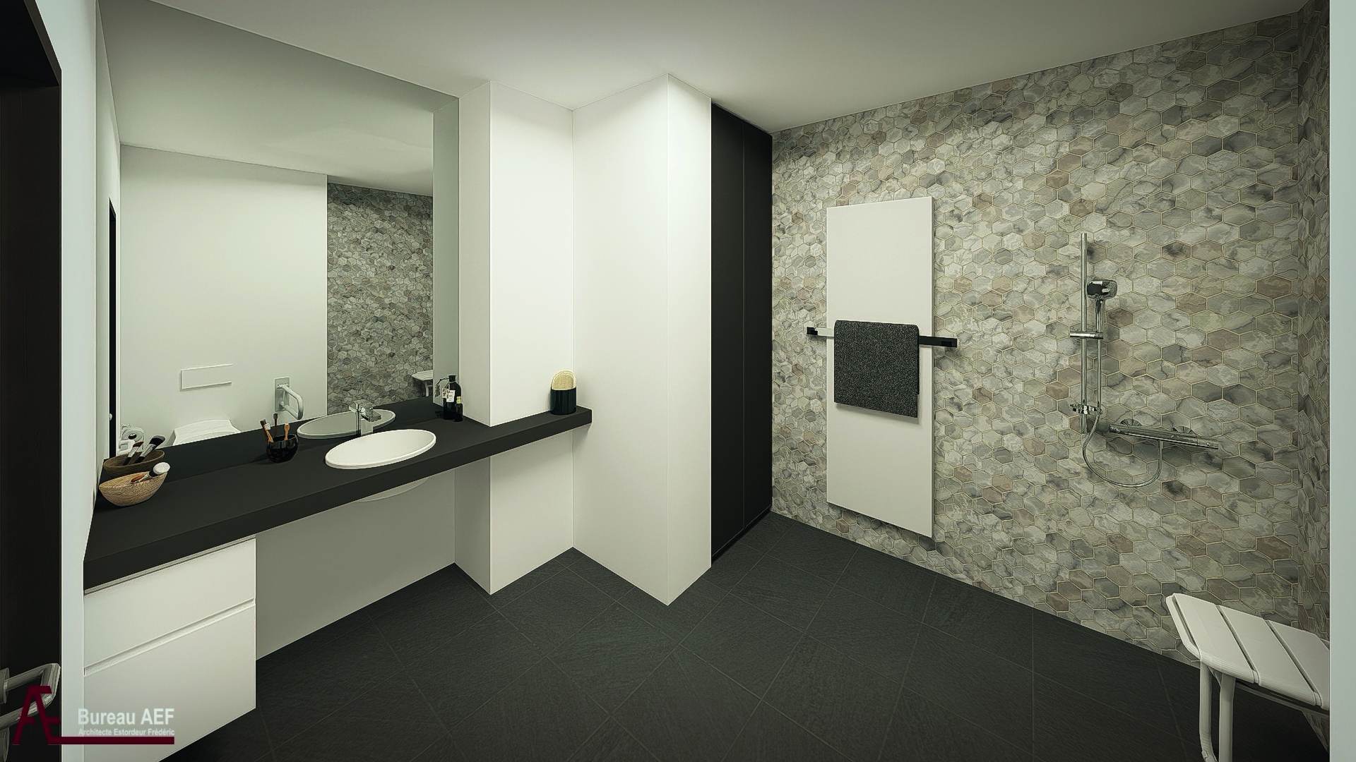 Salle de bains, première composition