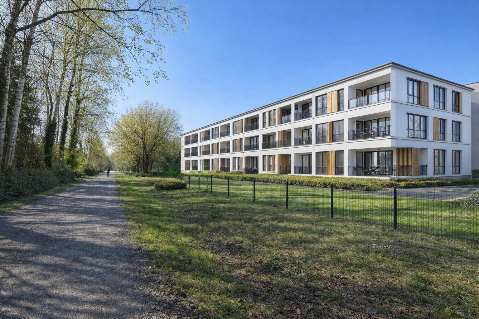 Façades de L'Écrin Vert intégrées dans la végétation du site